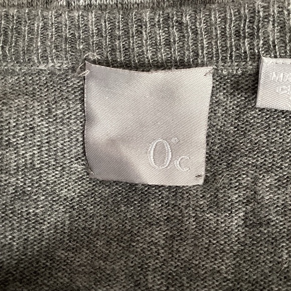 EUC 02 Leather Fringe Trim Angora Blend Gray Sweater Xs - Picture 6 of 9